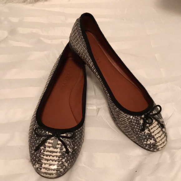 Snakeskin Coach flats - Picture 1 of 5